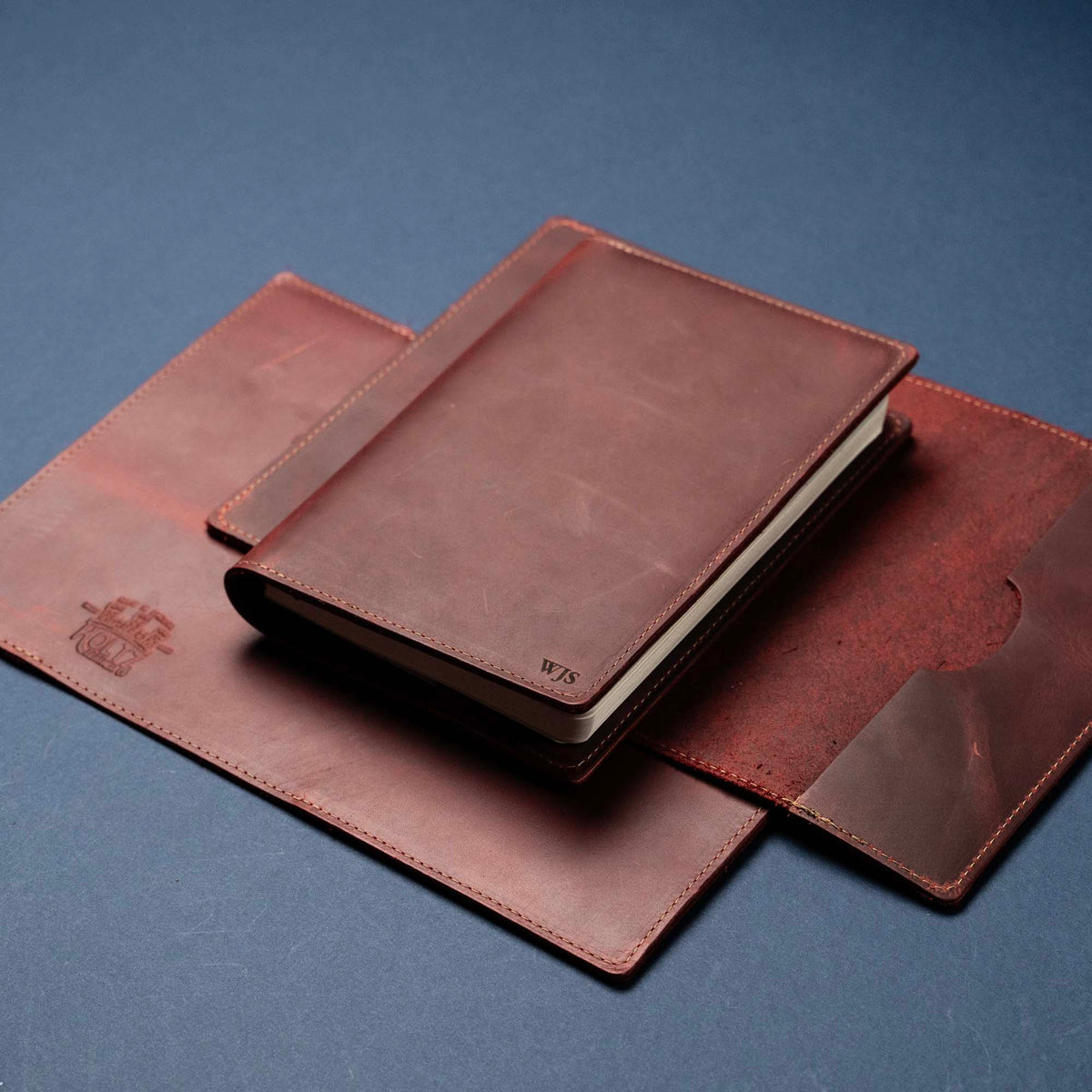 Red Cowhide - A5 Leather Journal - Personalized High Character (One-Of-A-Kind) Notebooks - 192 pages 8.75” x 6.25”