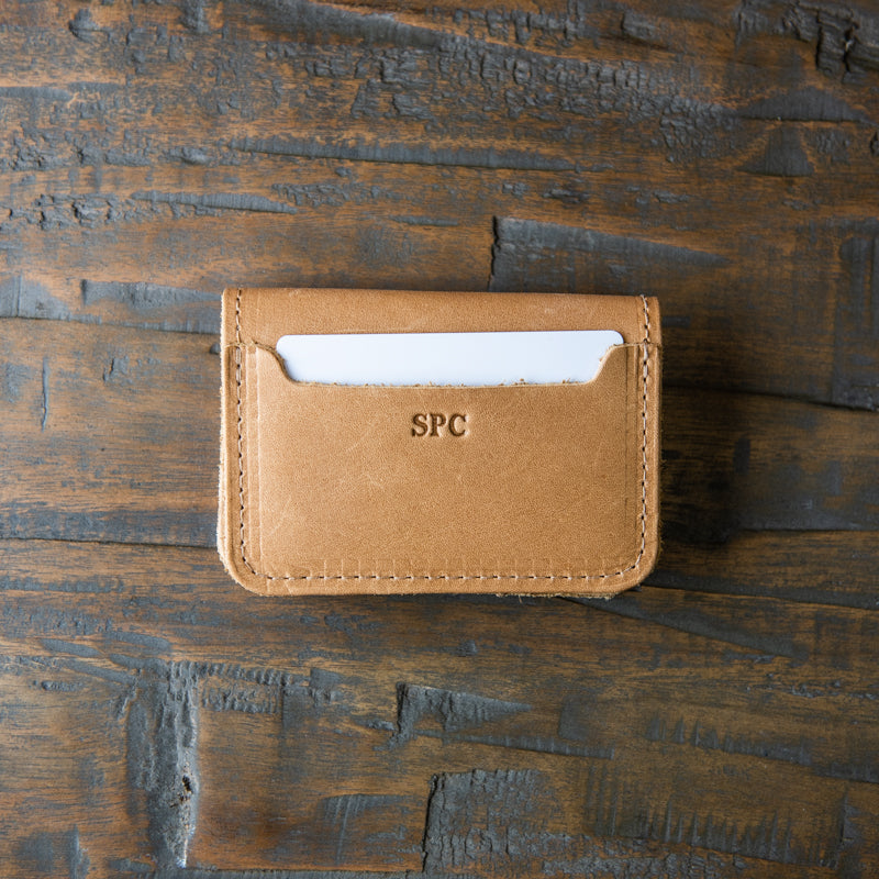The Gates - Personalized Leather Bifold Money Clip Front Pocket Wallet
