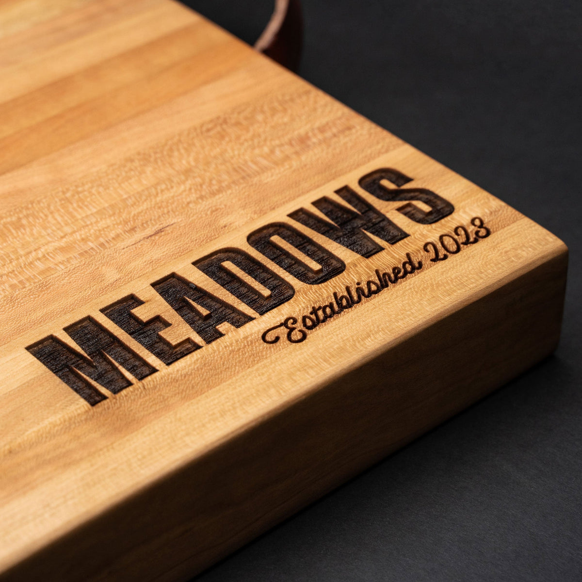 American Cherry Wood Butcher Block Cutting Board - Holtz Leather