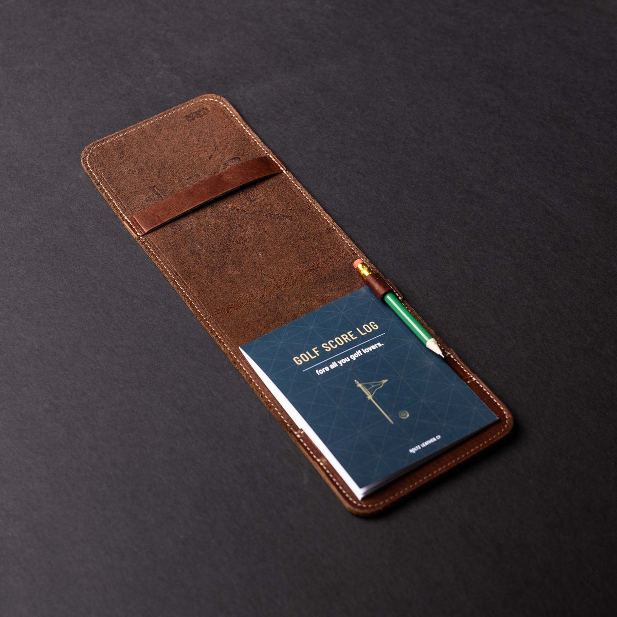 Fine Leather Golf Scorecard Holder Golf Logbook - Holtz Leather