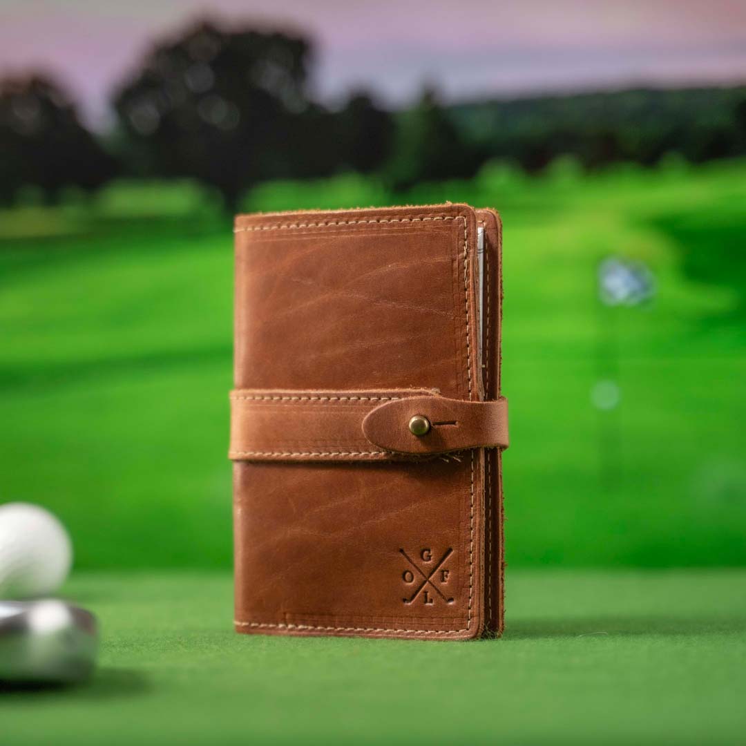 The Golf Surveyor Fine Leather Pocket Journal Cover for Field Notes