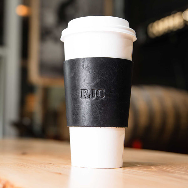 Fine Leather Coffee Cup Sleeve - Holtz Leather