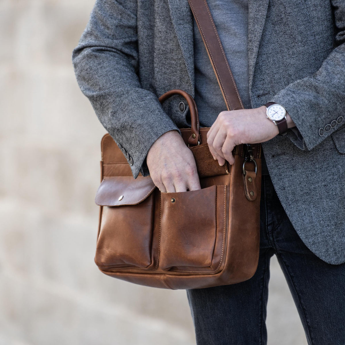 No. 102 Entrepreneur Women's Fine Leather Briefcase & Professional Laptop Bag - Holtz Leather