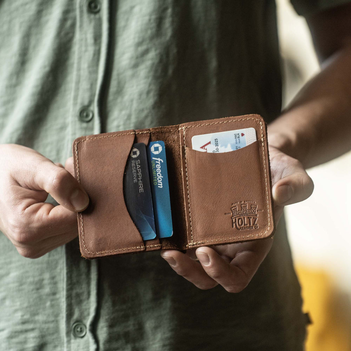 No. 714 Babe Ruth – Personalized Fine Leather Bifold Front Pocket Wallet - Holtz Leather