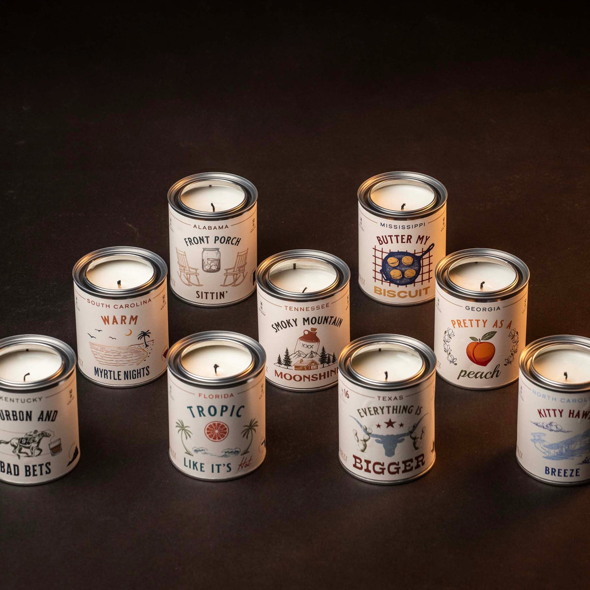 South Carolina - Warm Myrtle Nights State Candle - Holtz Leather