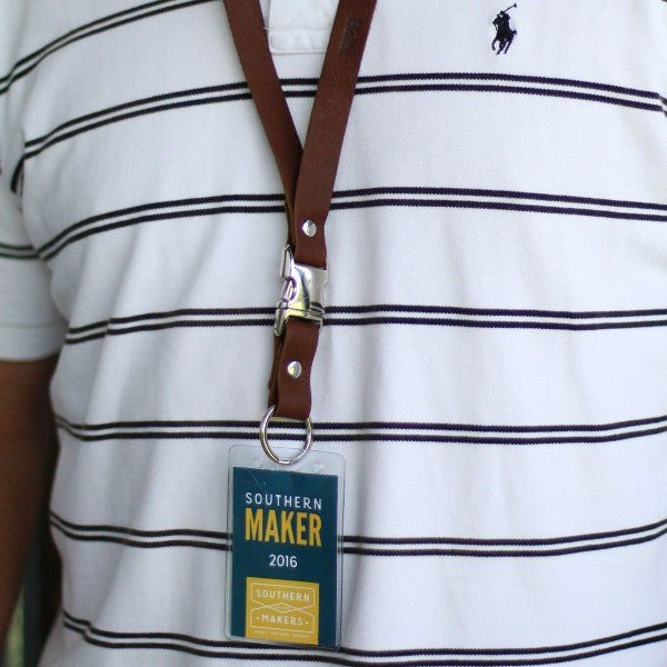 The Engineer – Personalized Fine Leather Lanyard – Badge Holder Keychain - Holtz Leather