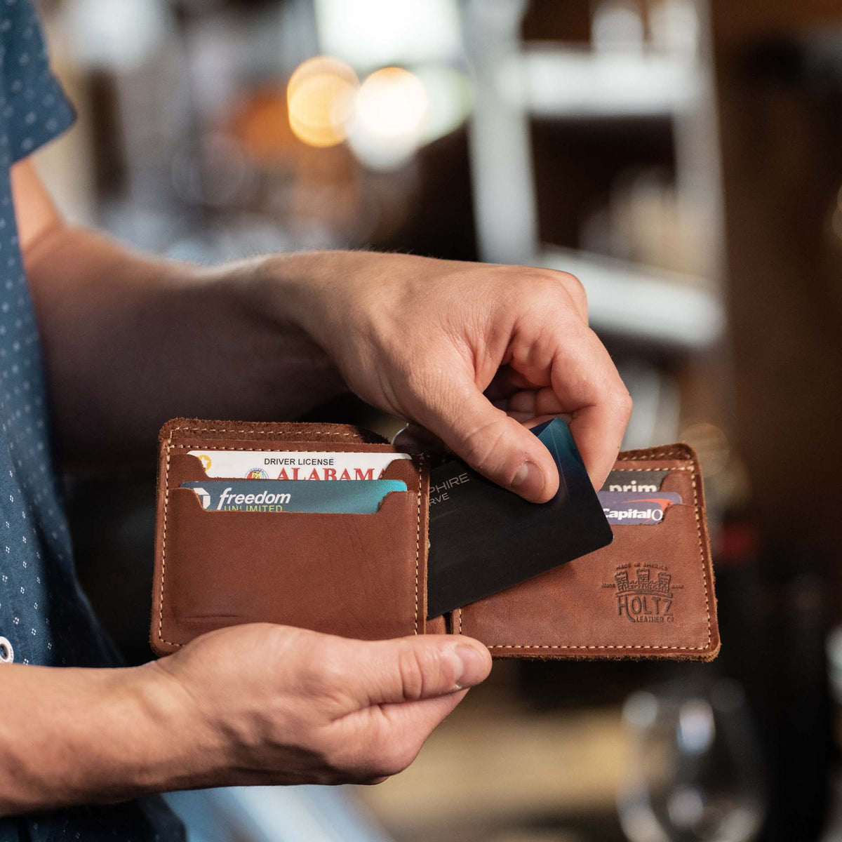 The Slim Dixie Fine Leather BiFold Wallet - Holtz Leather