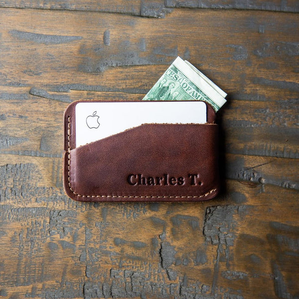 The Jefferson Personalized Fine Leather Card Holder Wallet
