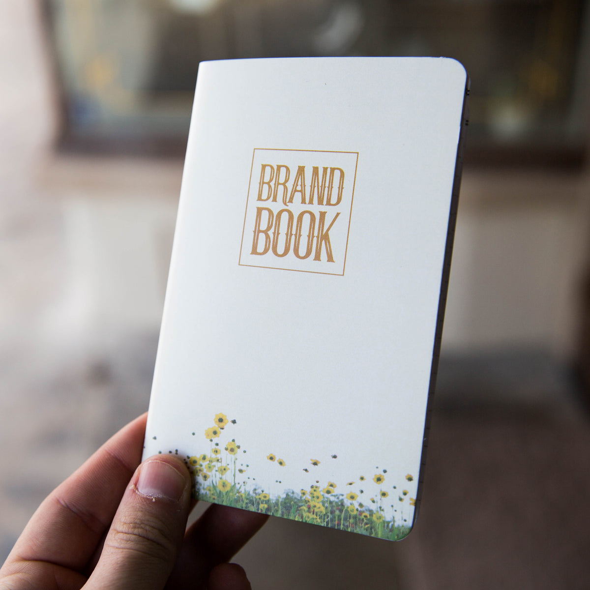 Alabama Surveyor Fine Leather Pocket Journal Cover for Field Notes, featuring a floral design on the cover.