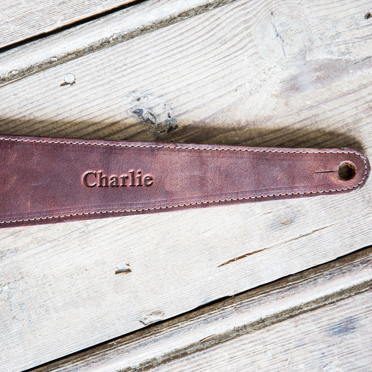 The Legend ~ Personalized Fine Leather Acoustic Guitar Strap