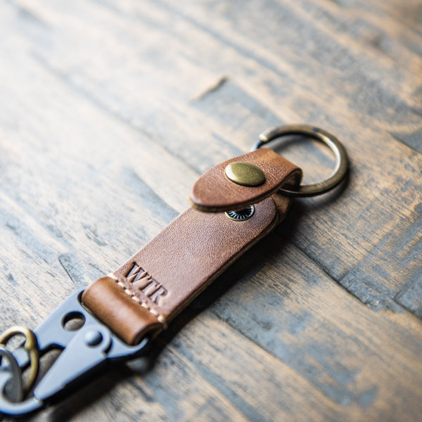 Personalized Leather Keychain Key Chain Ring The Henry Holtz Leather