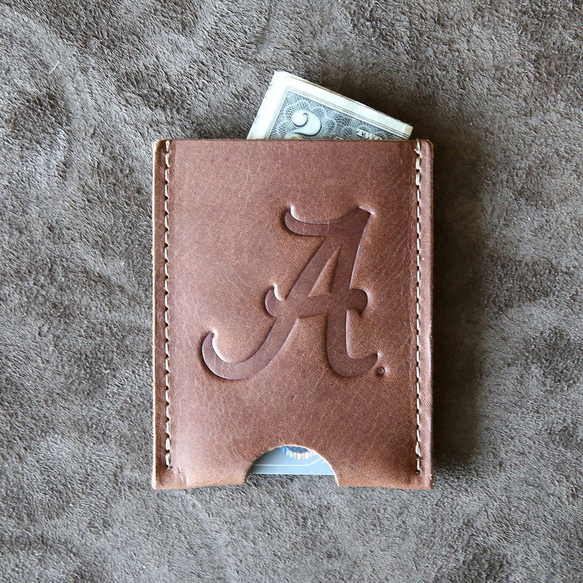 The Officially Licensed Alabama Jefferson Personalized Fine Leather Card Holder Wallet