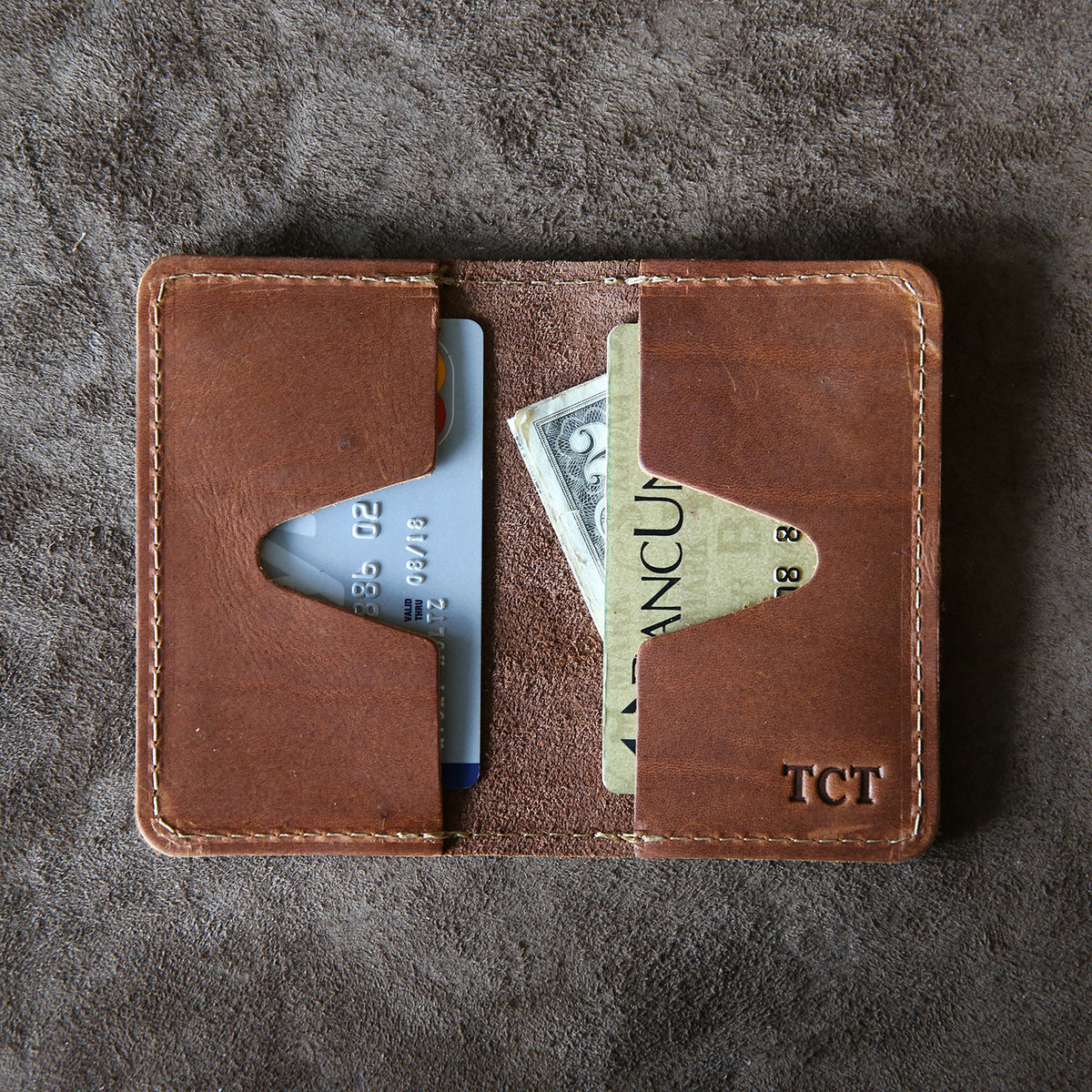 The Officially Licensed Crimson Tide Vincent Fine Leather Business Card Holder Wallet BiFold