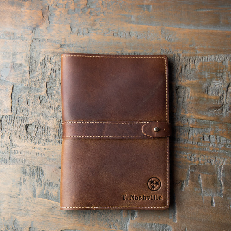 The Tennessee Inventor Personalized Fine Leather A5 Moleskine Journal Diary with Tennessee Logo