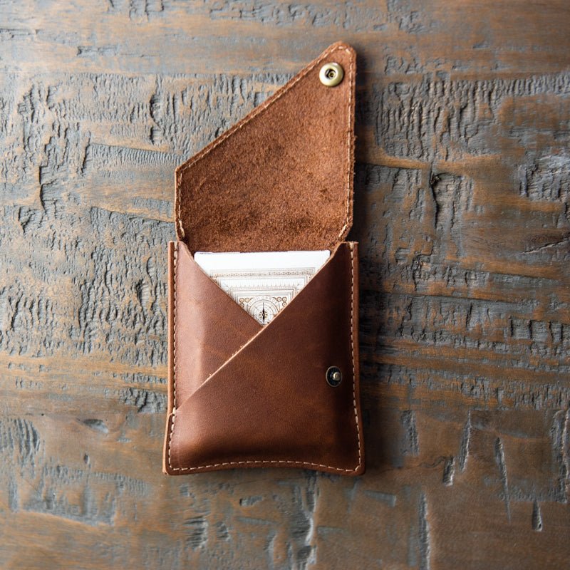 Fine Leather Playing Card Deck Sleeve - Holtz Leather