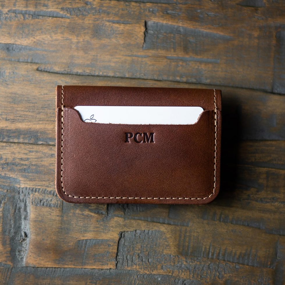 The Gates Personalized Leather Bifold Money Clip Front Pocket Wallet - Holtz Leather