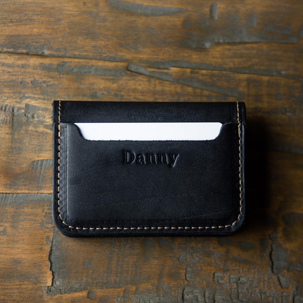 The Gates Personalized Leather Bifold Money Clip Front Pocket Wallet - Holtz Leather