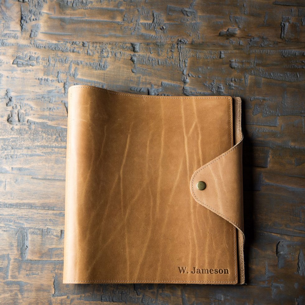 The Langley – Personalized Fine Leather 3 Ring Binder Notebook Photo Album - Holtz Leather