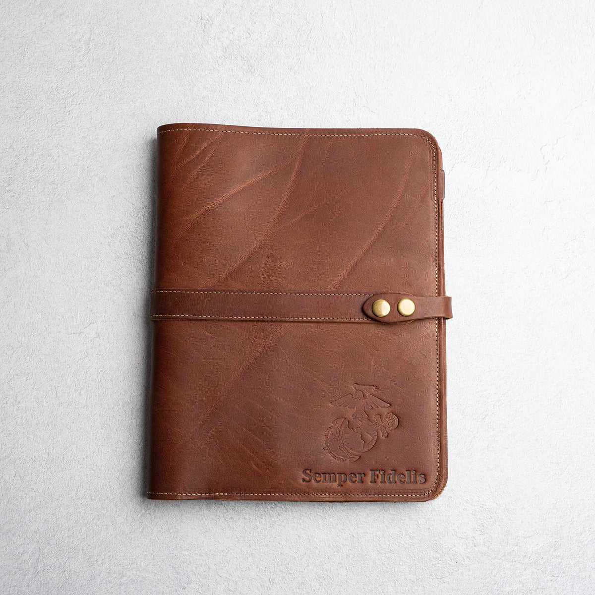 The Officially Licensed Marine Corps Vanderbilt 2.0 Fine Leather Portfolio Padfolio - Holtz Leather