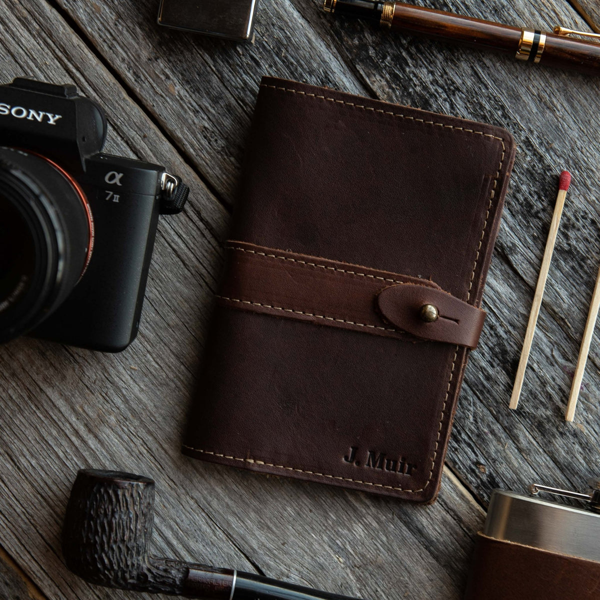 The Surveyor Fine Leather Pocket Journal Cover for Field Notes - Holtz Leather