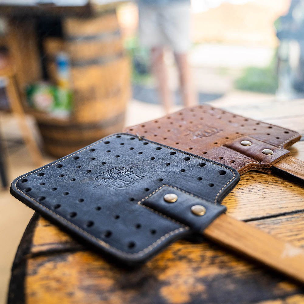 Your Logo + Our Leather - The Front Porch Flyswatter - Custom Logo and Corporate Gifting - Holtz Leather