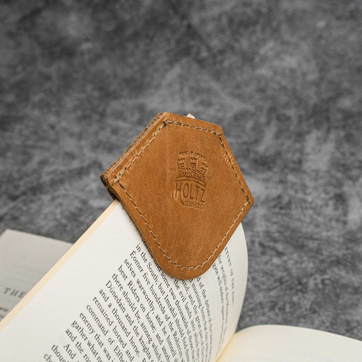 Your Logo + Our Leather - The Inkling Personalized Fine Leather Corner Bookmark - Custom Logo and Corporate Gifting - Holtz Leather