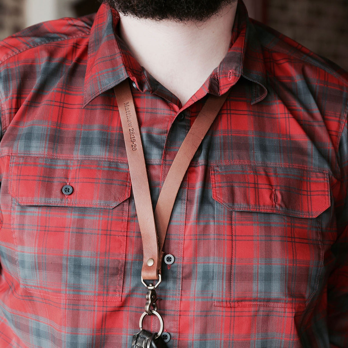Your Logo + Our Leather - The Producer – Personalized Fine Leather Lanyard with Swivel Clip - Custom Logo and Corporate Gifting - Holtz Leather