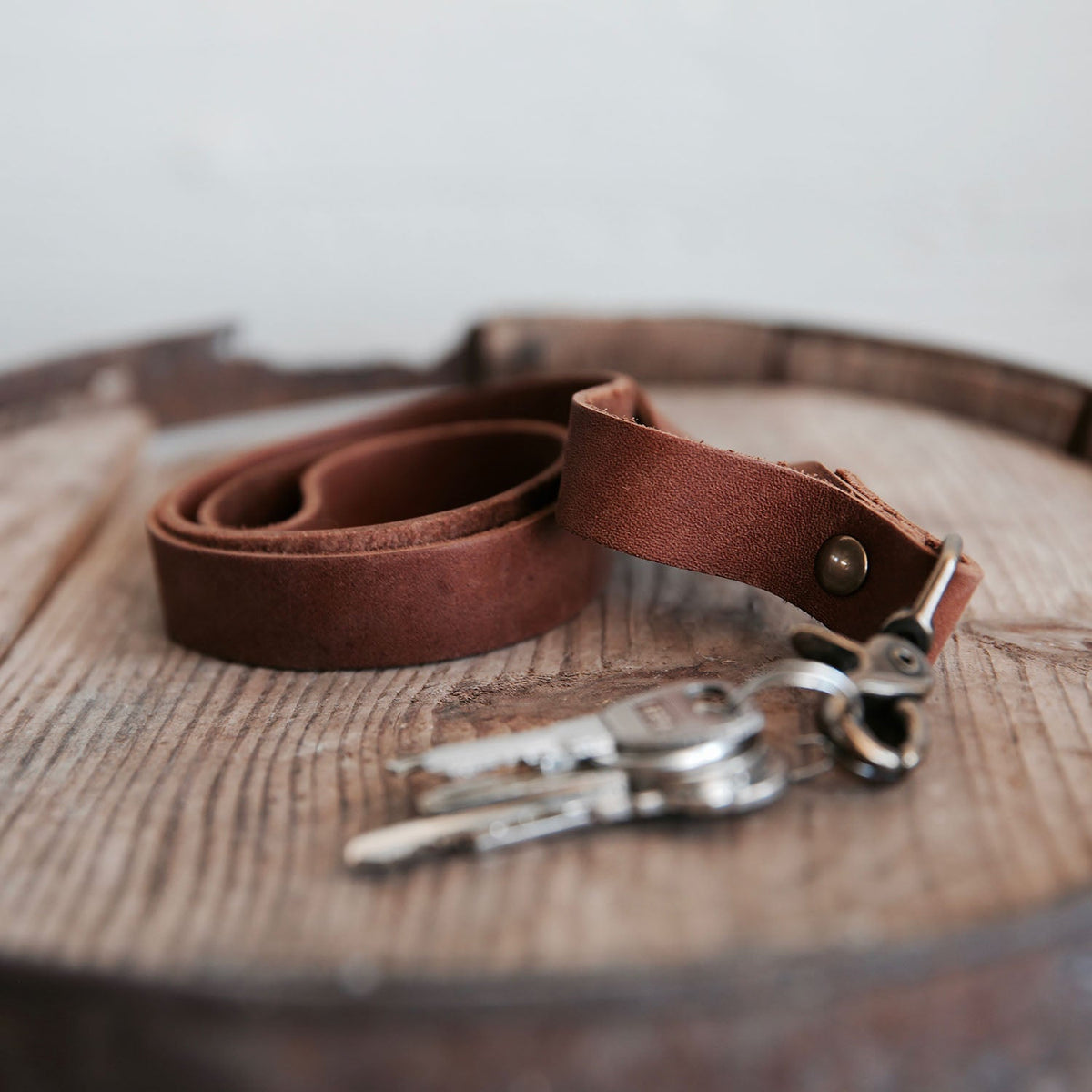 Your Logo + Our Leather - The Producer – Personalized Fine Leather Lanyard with Swivel Clip - Custom Logo and Corporate Gifting - Holtz Leather