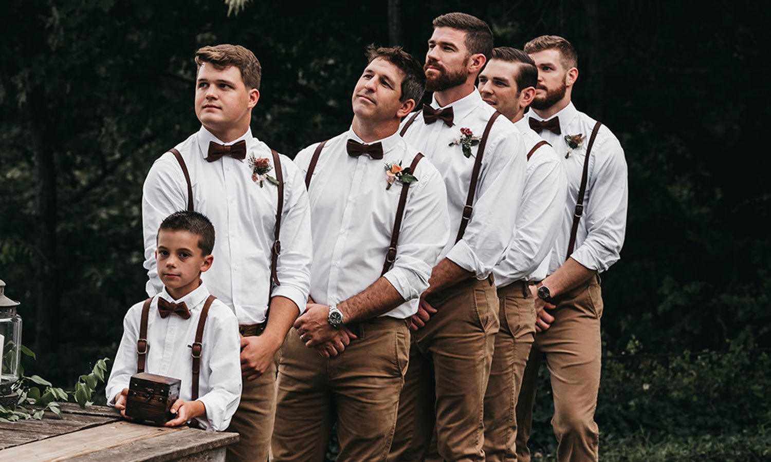 Groomsmen Bowties & Suspenders - Holtz Leather