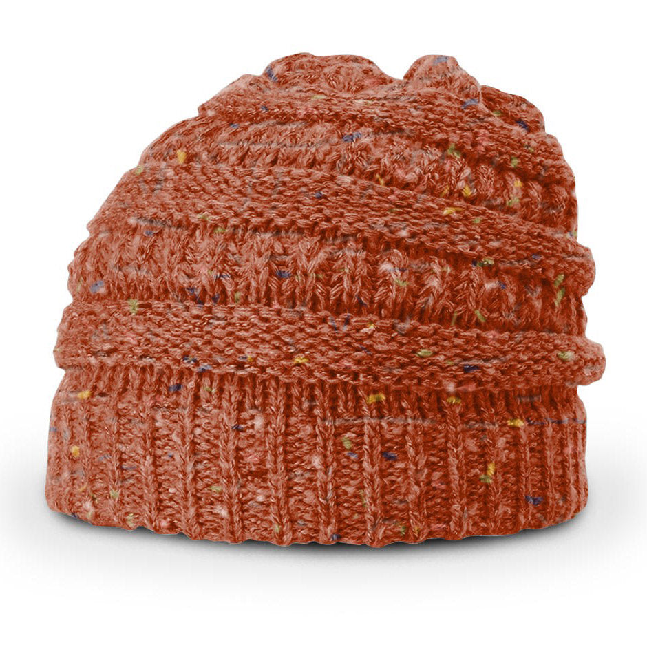Speckled Knit Custom Leather Patch Richardson Beanie