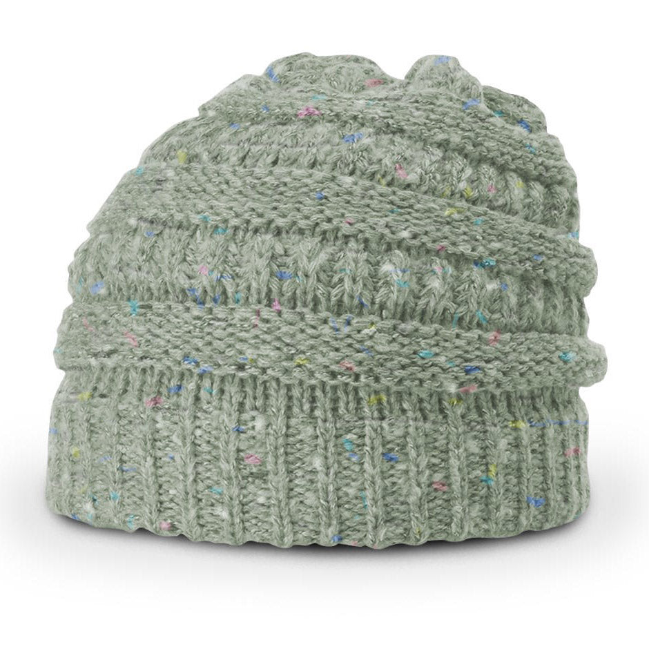 Speckled Knit Custom Leather Patch Richardson Beanie