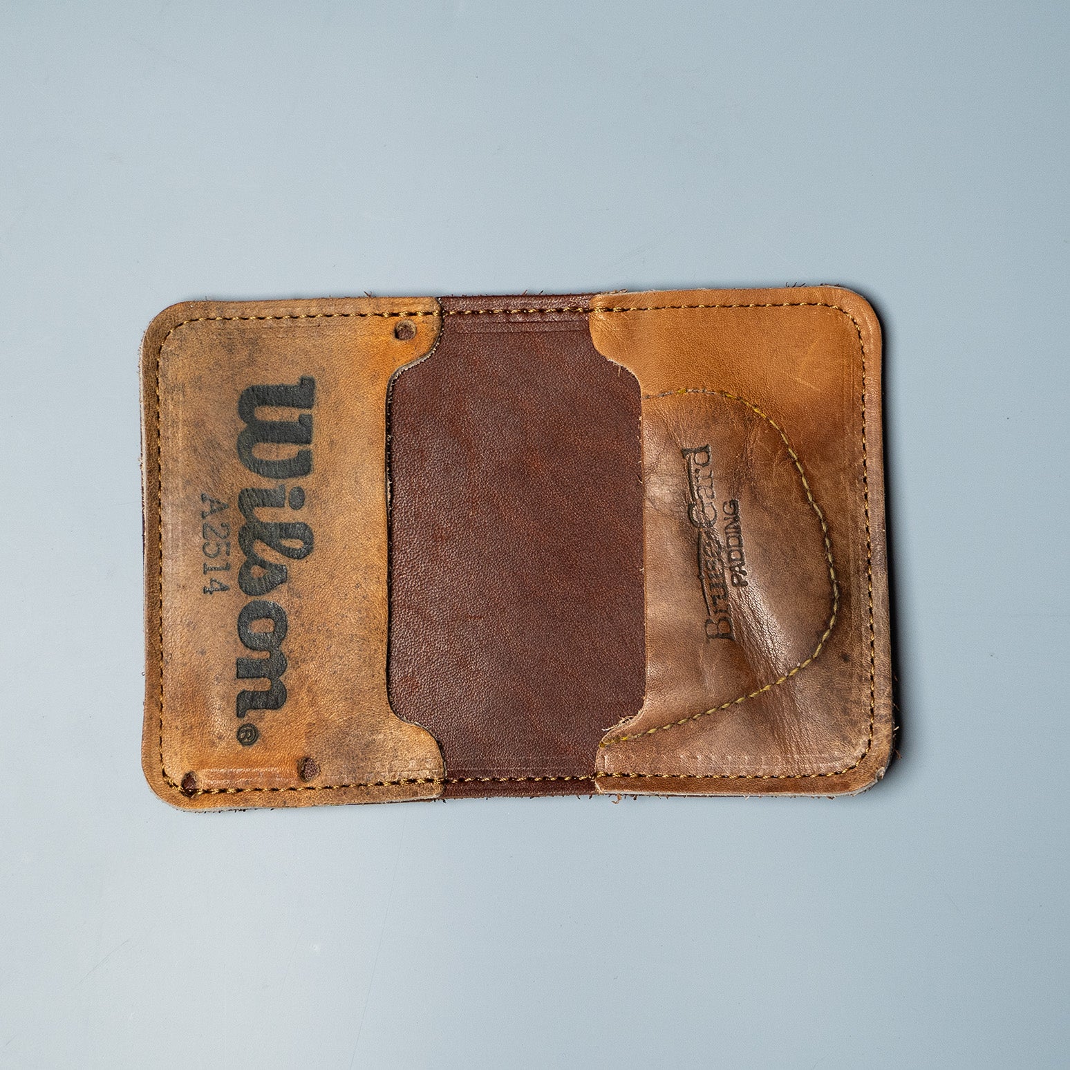 Vintage Baseball Glove Bifold Money Clip Wallet Great Bambino 057