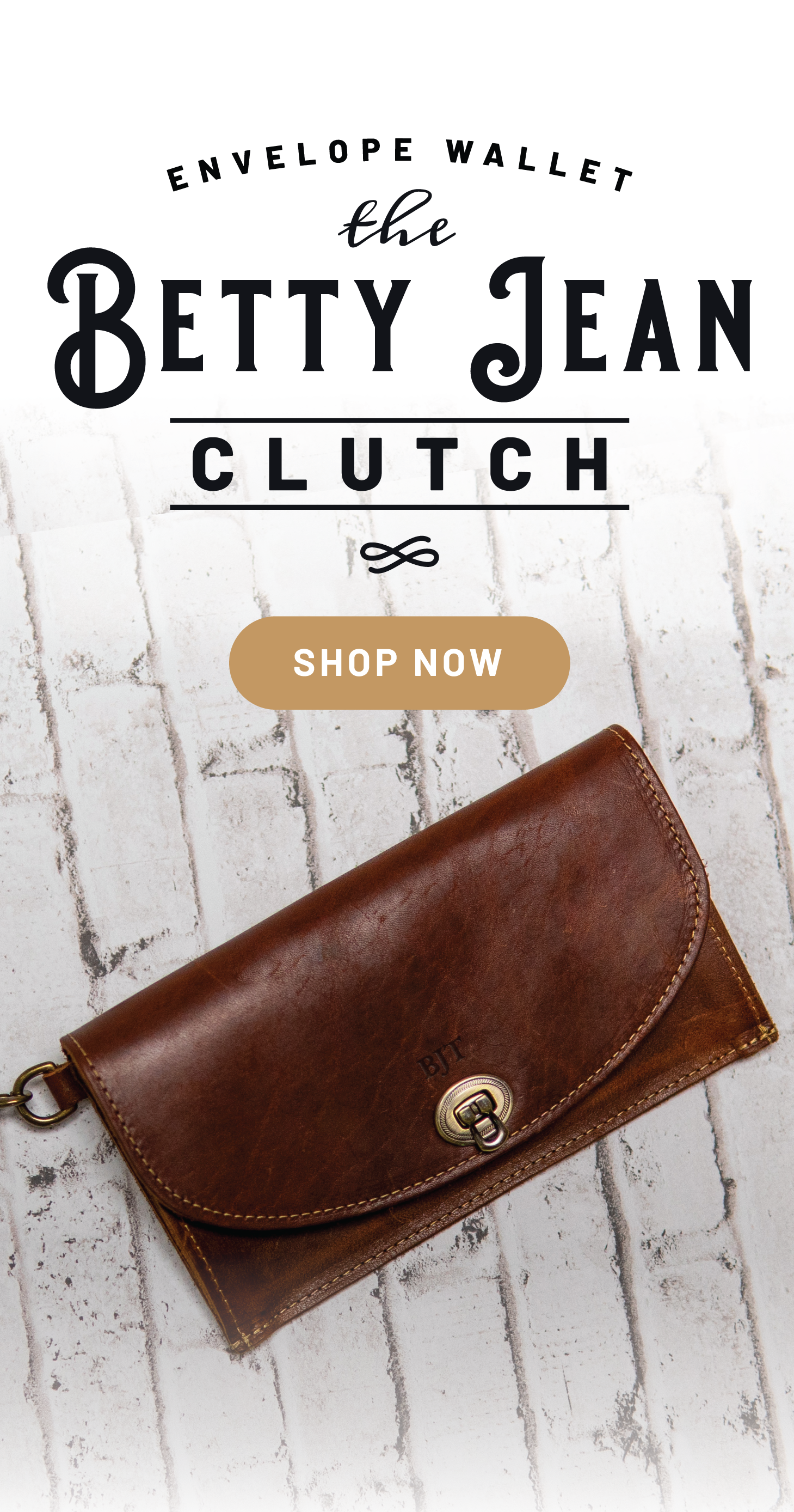 The Betty Jean Women's Fine Leather Envelope Clutch Pocketbook