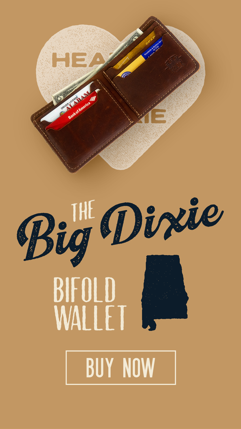 Personalized Mens Bifold Wallet - The Big Dixie - Leather Wallet, Brownat Holtz Leather