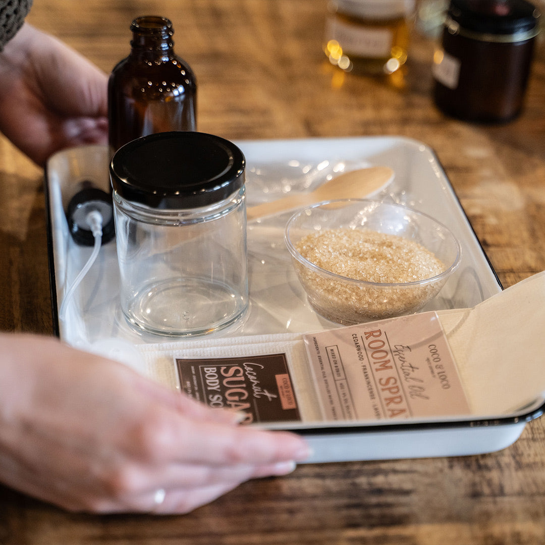 Make Your Own Natural Sugar Body Scrub & Room Spray - Sept 28 & Nov 16 -  Holtz Leather