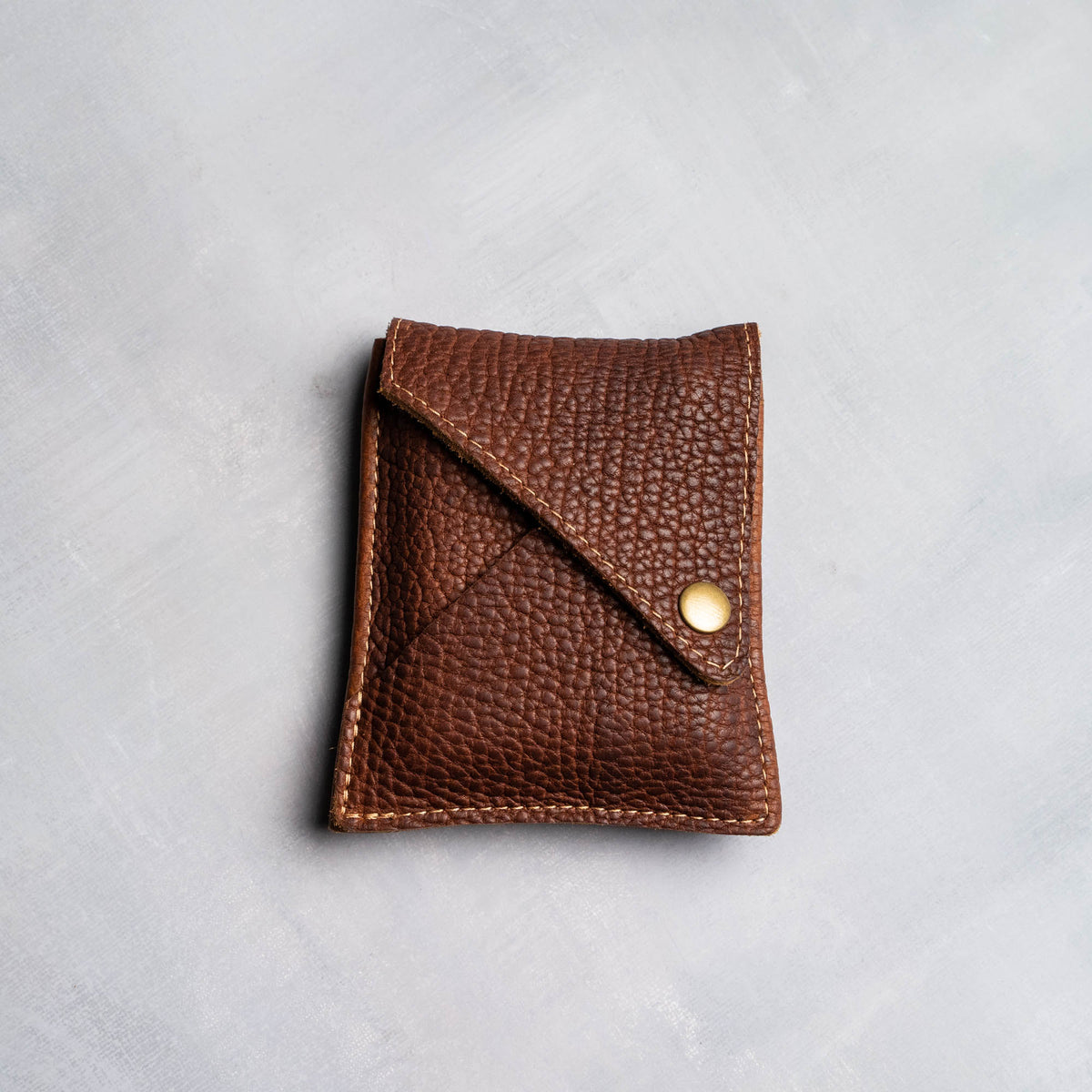 Shrunken Bison Leather Card Deck Sleeve