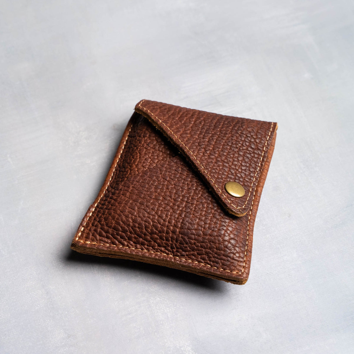 Shrunken Bison Leather Card Deck Sleeve