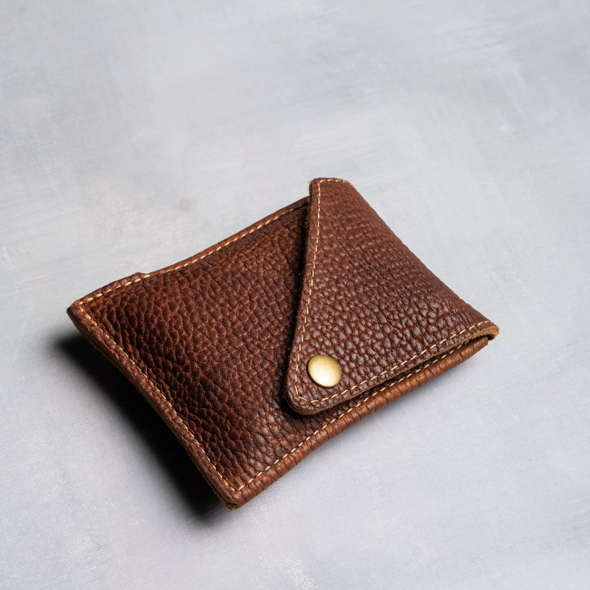 Shrunken Bison Leather Card Deck Sleeve