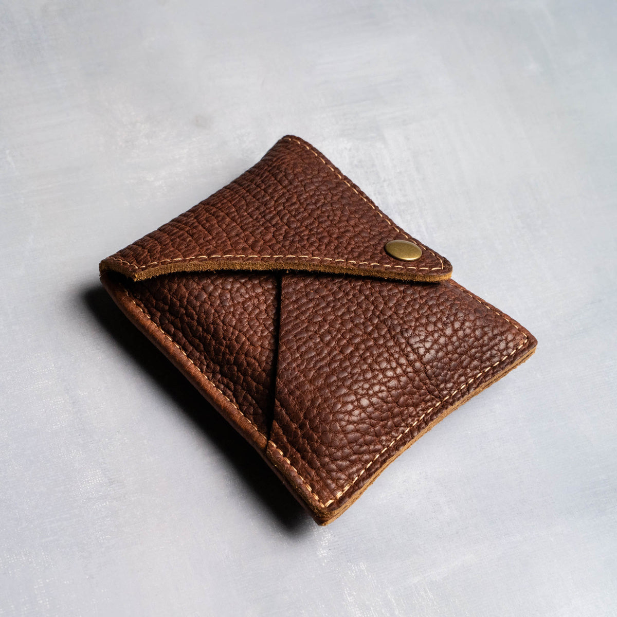 Shrunken Bison Leather Card Deck Sleeve