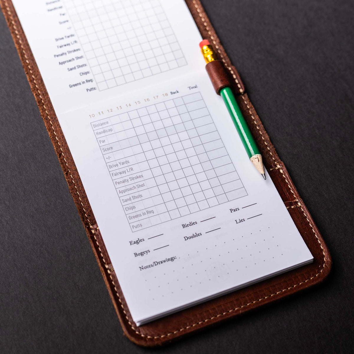 The Back Nine Fine Leather Golf Scorecard Groomsmen Gift With Personalization