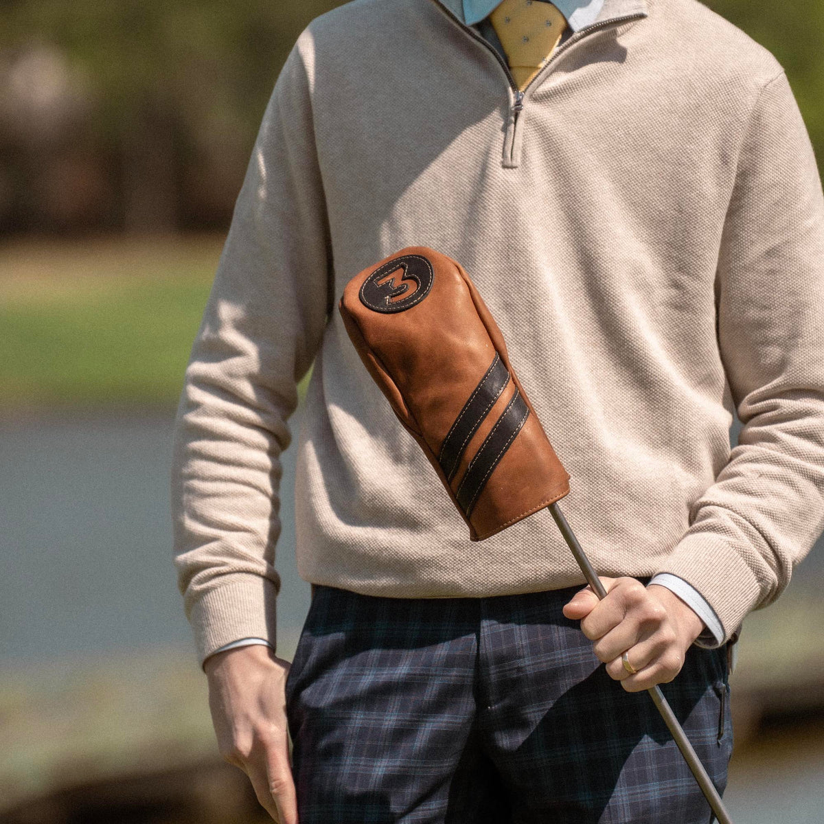 Personalized Fine Leather Golf Club Head Covers