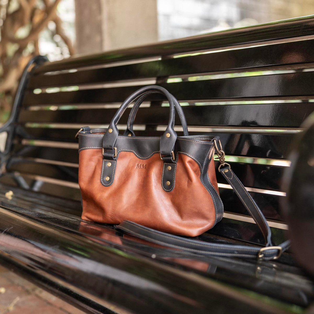 The Florence Fine Leather Structured Tote Crossbody Purse