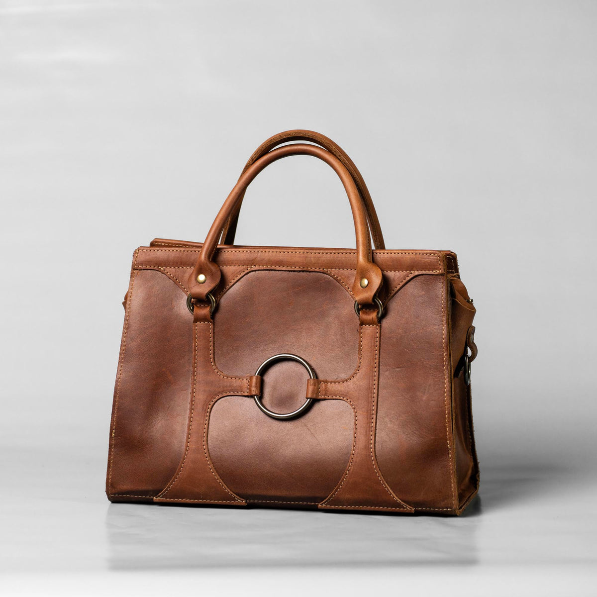 The Ellie Fine Leather Structured Women&#39;s Handbag and Crossbody Purse