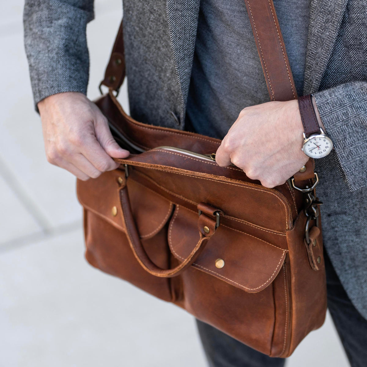 No. 102 Entrepreneur Women's Fine Leather Briefcase & Professional Laptop Bag