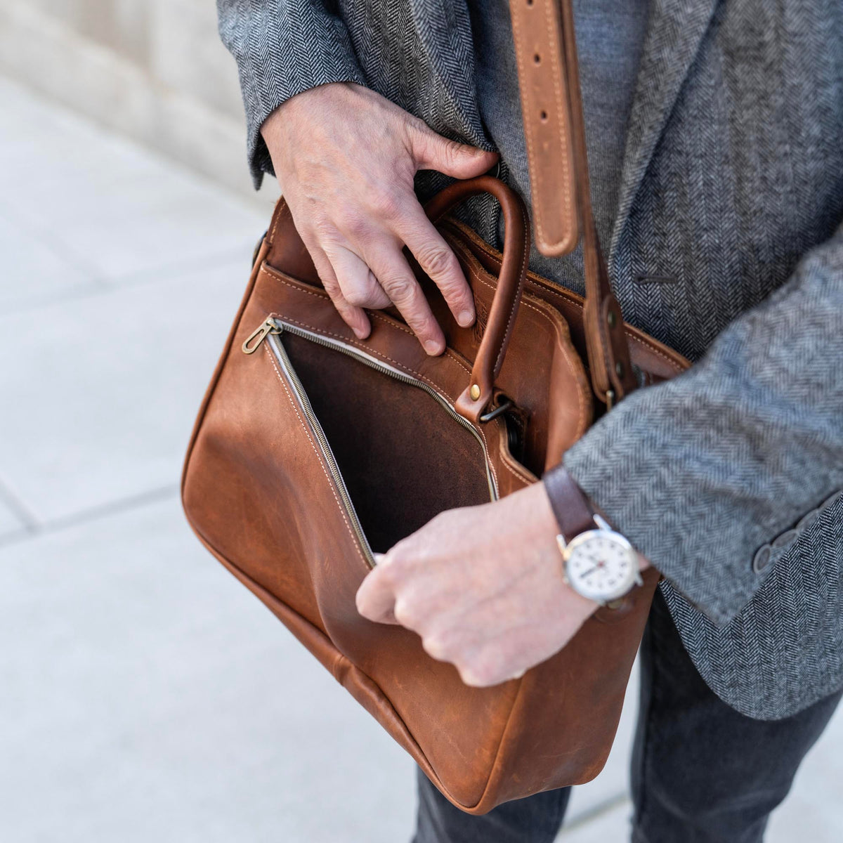 No. 102 Entrepreneur Women's Fine Leather Briefcase & Professional Laptop Bag