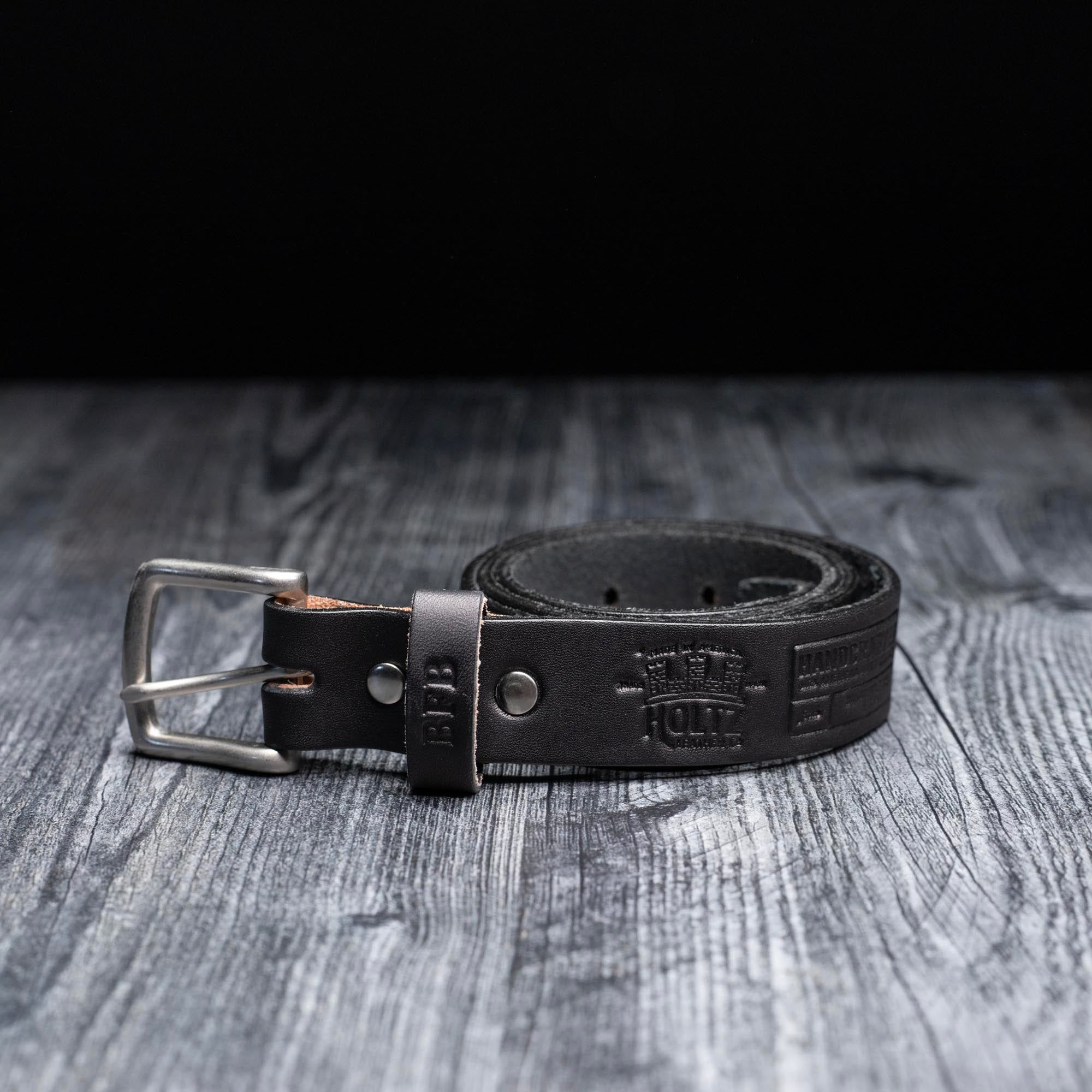 Bridle Leather Belt with Antique Silver Buckle - w.kleinberg