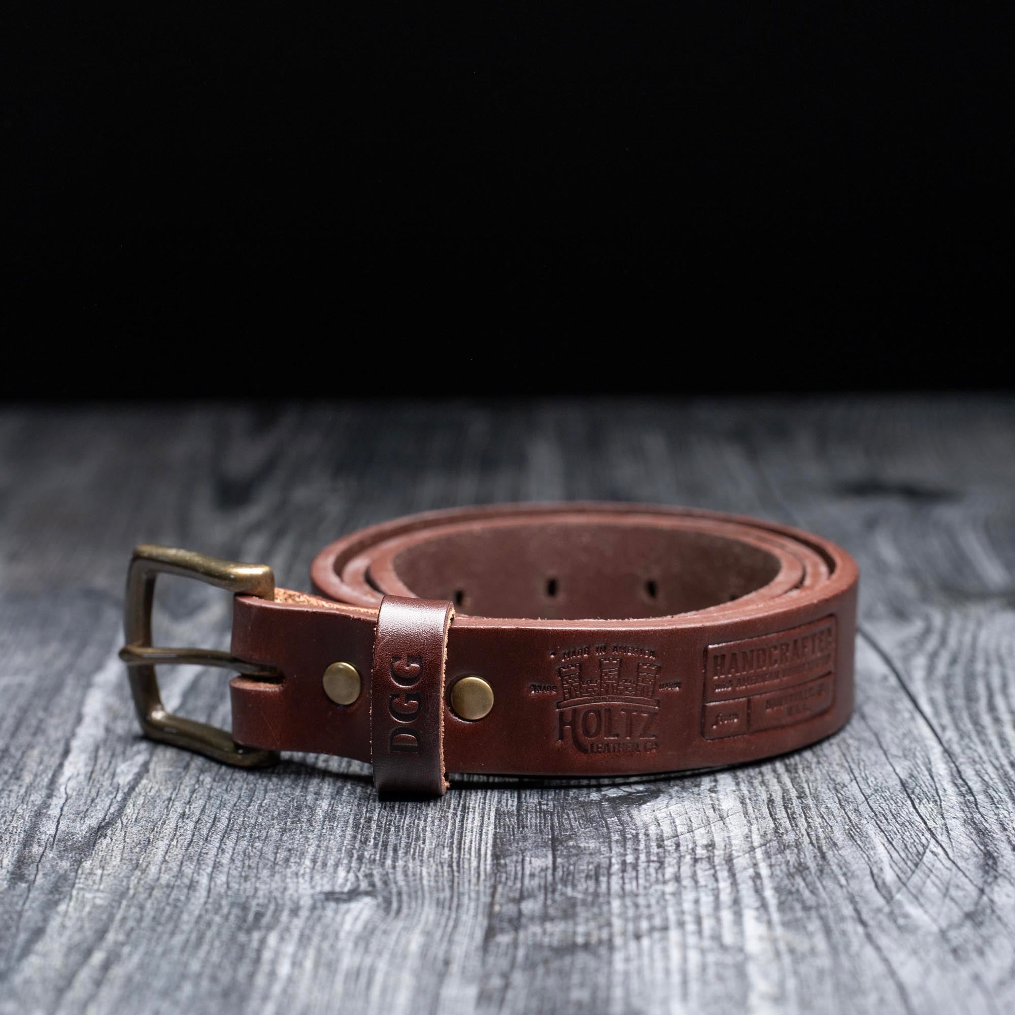 Fine Leather Men's Dress Belt Handcrafted from Bridle