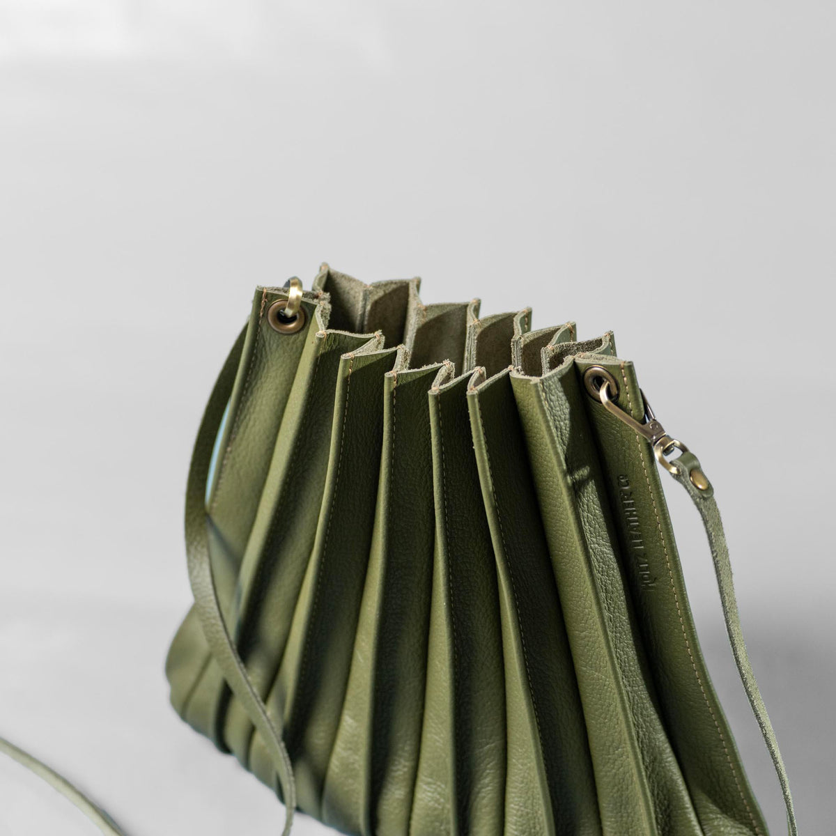 The Kiley Fine Leather Pleated Women&#39;s Crossbody Purse and Shoulder Bag