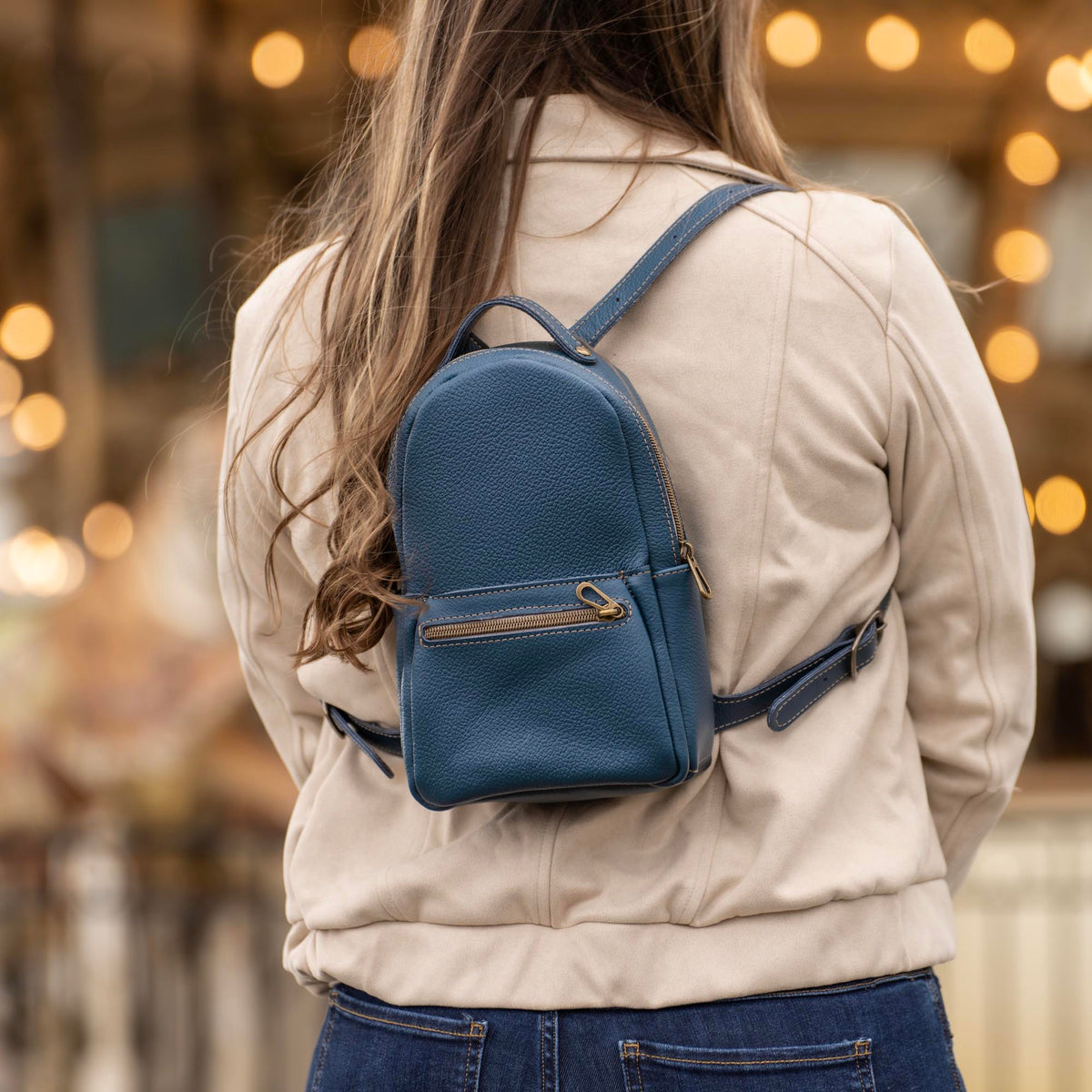 The Mini Della Fine Leather Backpack Purse