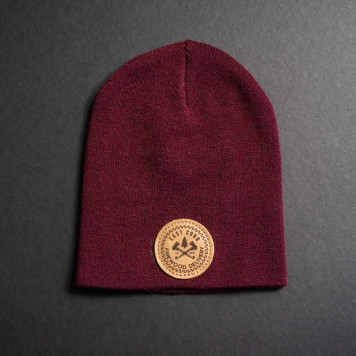 Solid Knit Custom Leather Patch Richardson Beanie